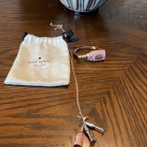 Rose God Kate Spade Necklace and Bracelet